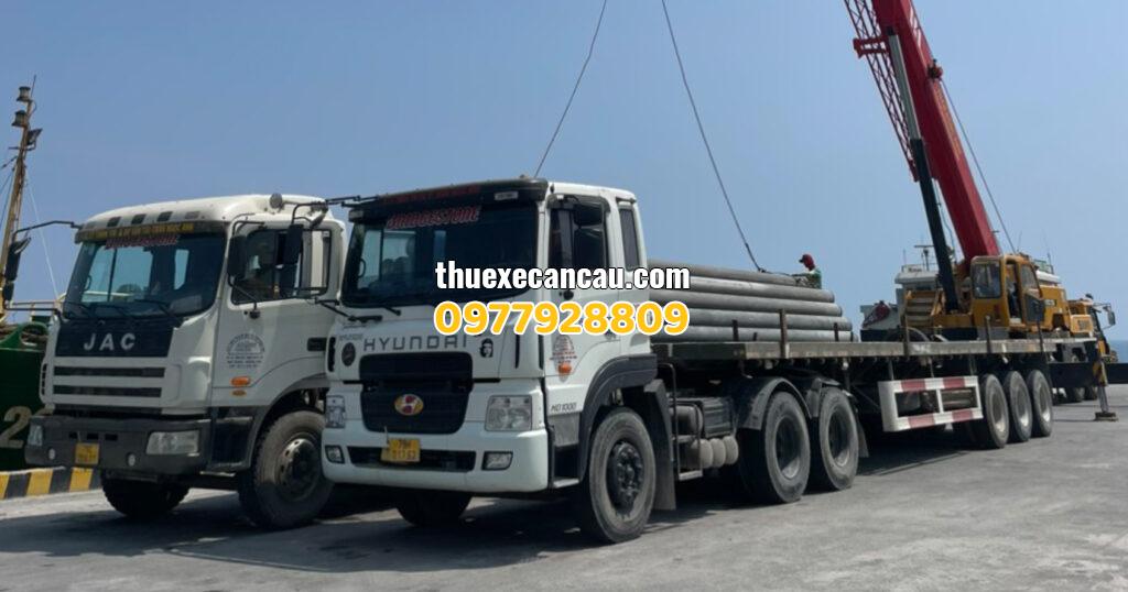 Dịch vụ thuê xe đầu kéo xe cần cẩu Thuận An Bình Dương