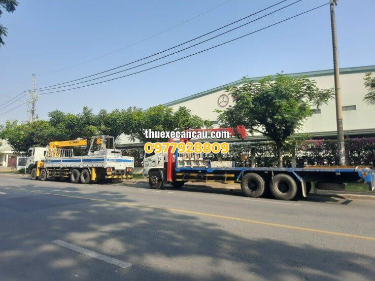 Thuê xe cần cẩu xe móc uy tín giá rẻ tại KCN Đất Cuốc