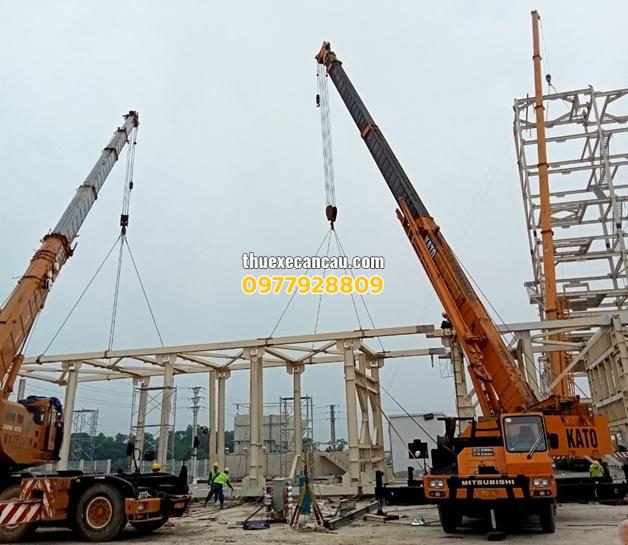 Cho thuê xe cần cẩu xe đầu kéo chuyên nghiệp KCN Sóng Thần