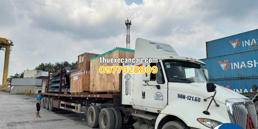 Cho thuê xe đầu kéo xe cần cẩu xe nâng xe múc các loại theo tháng giá tốt Thuận An Bình Dương