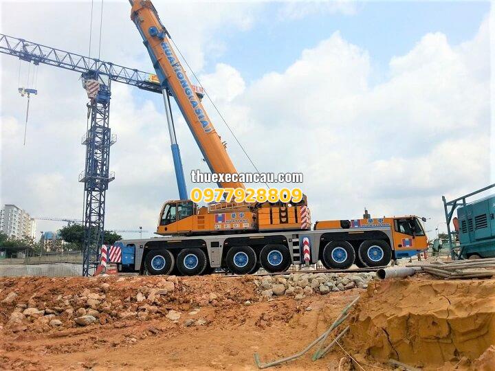 Dịch vụ vận tải chuyên cho thuê xe cẩu xe nâng xe múc KCN Đức Hòa Long An