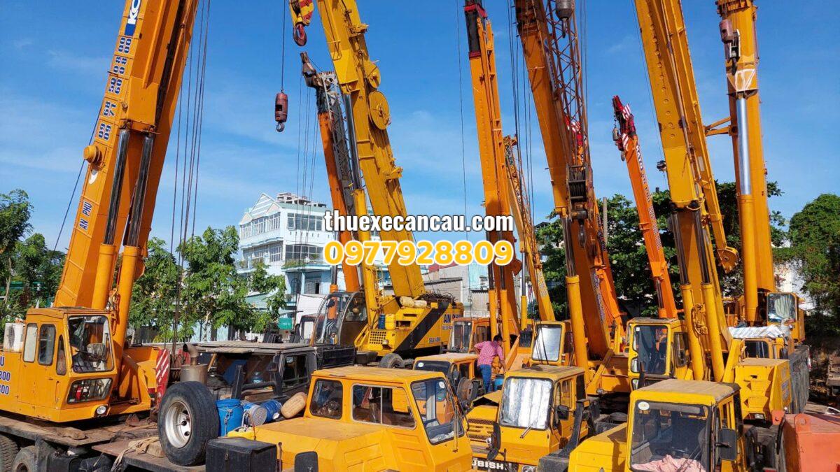 Xe cẩu Mạnh Cường chuyên cho thuê xe cần cẩu xe đầu kéo các loại Thuận An