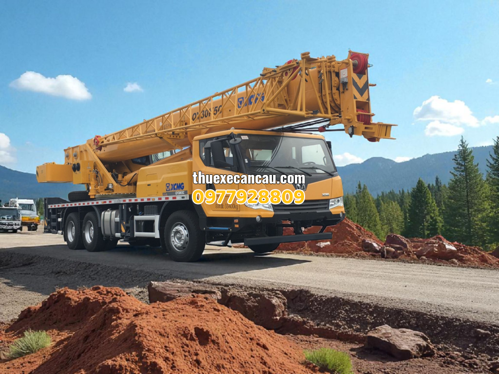 Xe cẩu Mạnh Cường chuyên cho thuê xe cần cẩu xe đầu kéo các loại Thuận An