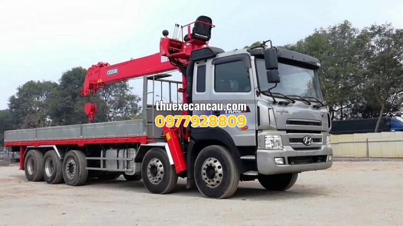 Dịch vụ cho thuê xe đầu kéo gắn cần cẩu chuyên dụng tại Tân Biên Tây Ninh, hỗ trợ vận chuyển hàng hóa, nâng hạ an toàn, nhanh chóng
