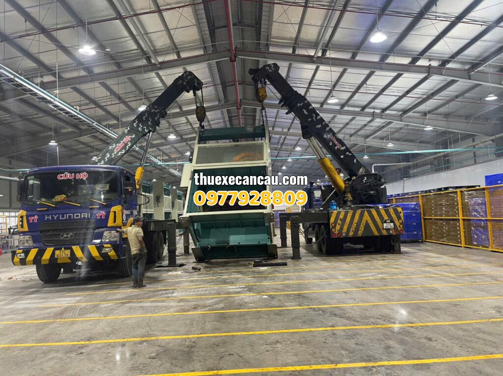 Cho thuê xe cơ giới đa dạng gồm xe cẩu, xe múc, xe nâng tại KCN Mỹ Phước, đáp ứng nhu cầu xây dựng, bốc xếp và vận chuyển hàng hóa