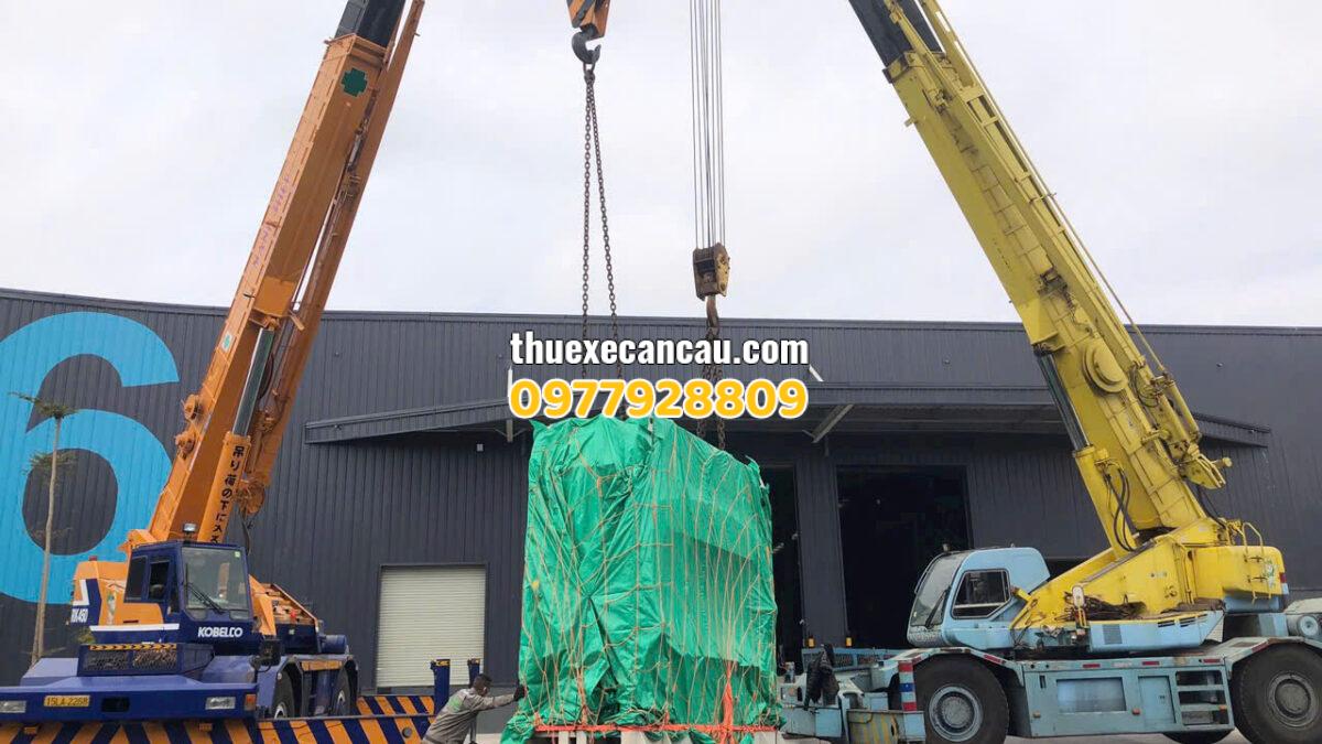 Dịch vụ thuê xe cẩu KCN Sóng Thần uy tín, hỗ trợ doanh nghiệp vận chuyển, xây dựng, logistics