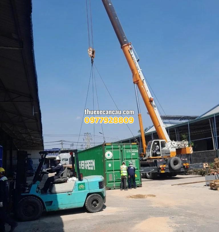 Dịch vụ cho thuê xe cẩu xe nâng xe ủi tại KCN Mỹ Phước giá rẻ hợp lý uy tín hàng đầu cho doanh nghiệp