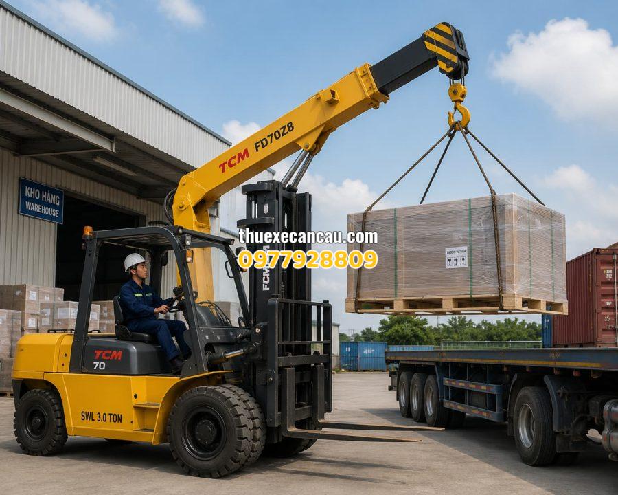 Giải pháp chuyên cung cấp dịch vụ cho thuê xe cẩu xe nâng xe container tại khu vực Thuận An đảm bảo an toàn tiến độ vượt trội